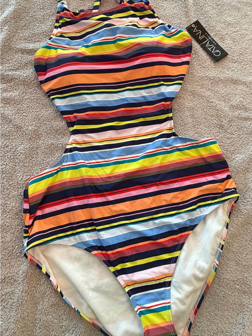 Catalina Multicolor Striped One-Piece/Monokini Swimsuit